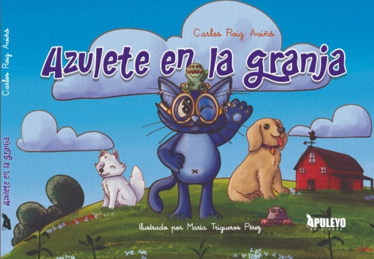 Portada del libro infantil Azulete en la Granja, de Carlos Roig